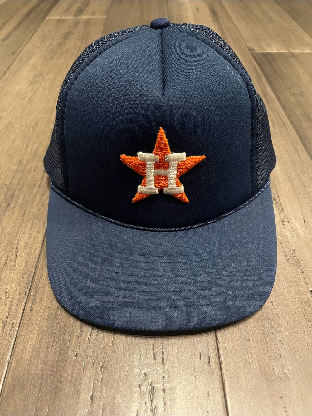 Vintage Houston Astros Mesh Trucker Hat Navy Blue Snapback Cap MLB